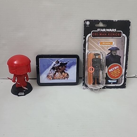 Star Wars Bundle Empire Strikes Back Duel Deck Tin + Retro Fifth Bro + Funko - Picture 1 of 5